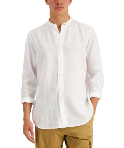 Men's 100% Linen Shirt White $19.28 Shirts