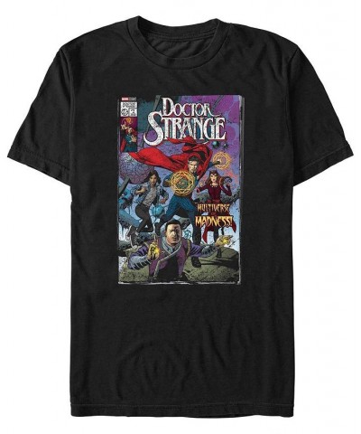 Men's Marvel Film Doctor Strange Movie 2 Comic Cover Short Sleeve T-shirt Black $17.50 T-Shirts