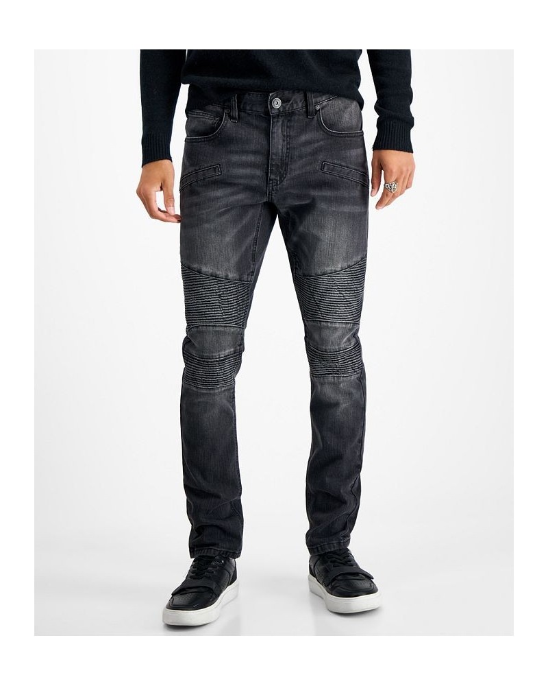 Men's Herbie Skinny-Fit Moto Jeans Multi $23.38 Jeans