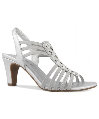 Danely Strappy Dress Sandals Silver $37.37 Shoes