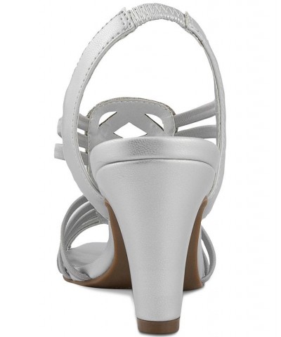 Danely Strappy Dress Sandals Silver $37.37 Shoes