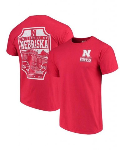 Men's Scarlet Nebraska Huskers Comfort Colors Campus Icon T-shirt $19.32 T-Shirts