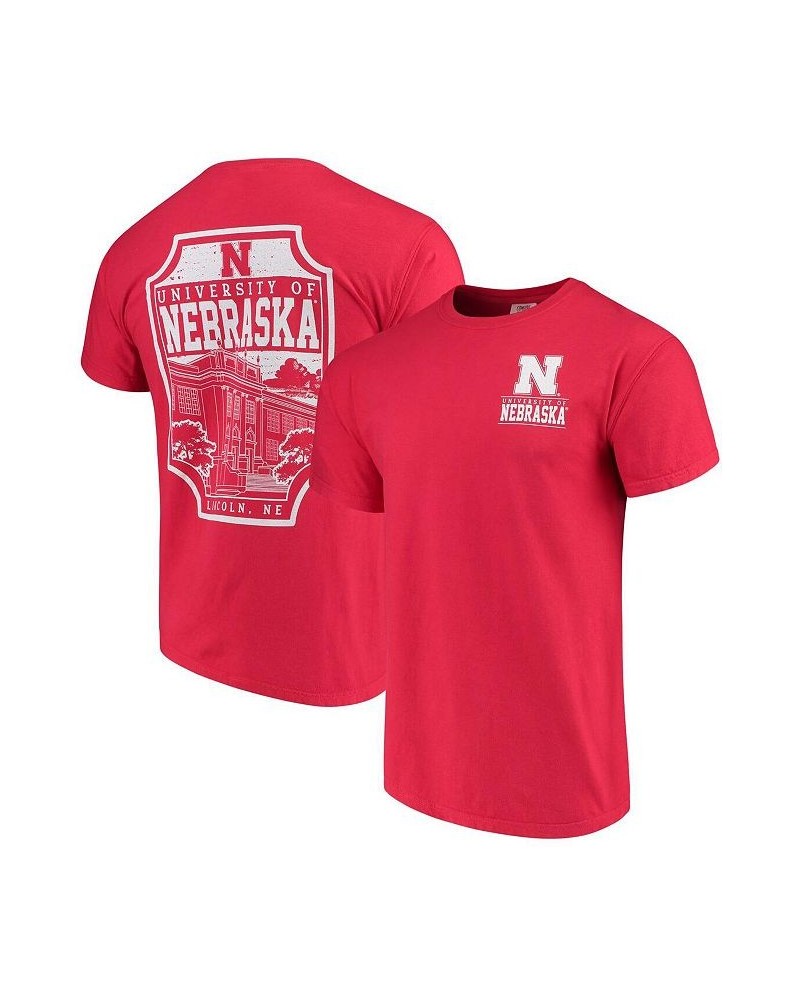 Men's Scarlet Nebraska Huskers Comfort Colors Campus Icon T-shirt $19.32 T-Shirts