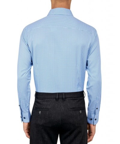 Men's Slim-Fit Check Pattern Performance Dress Shirt PD02 $20.14 Dress Shirts