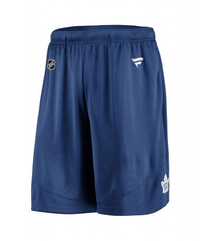 Men's Branded Blue Toronto Maple Leafs Authentic Pro Rinkside Shorts $23.59 Shorts