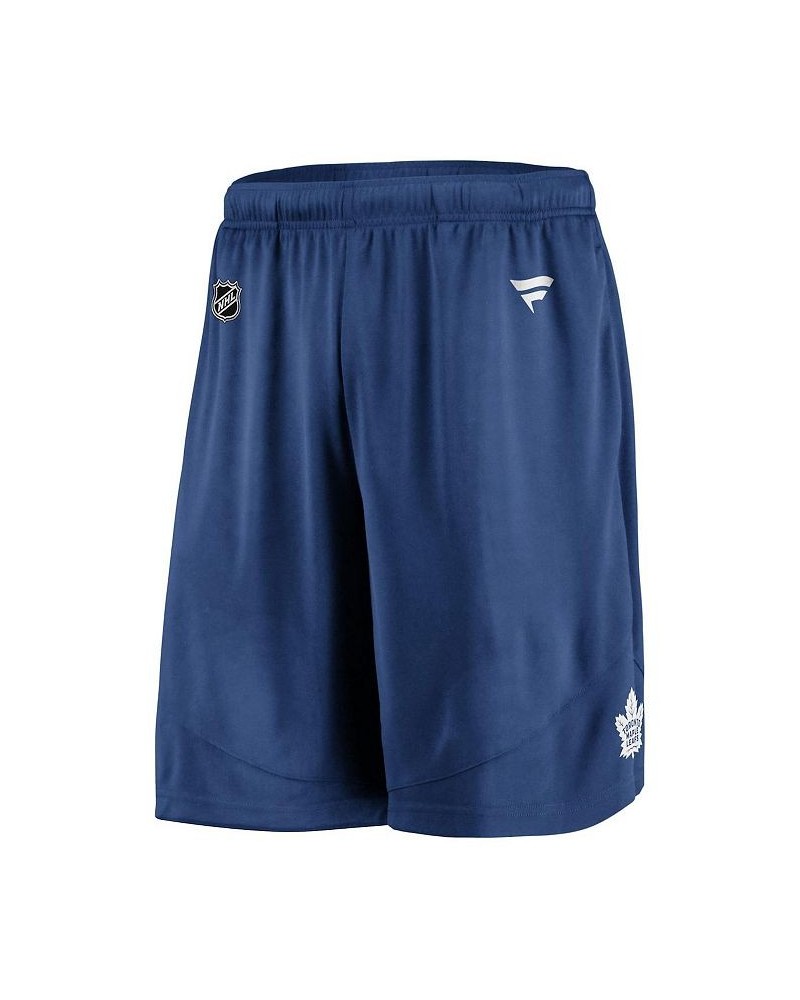 Men's Branded Blue Toronto Maple Leafs Authentic Pro Rinkside Shorts $23.59 Shorts