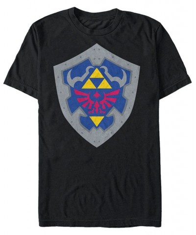 Nintendo Men's The Legend of Zelda Simple Shield Short Sleeve T-Shirt Black $17.84 T-Shirts