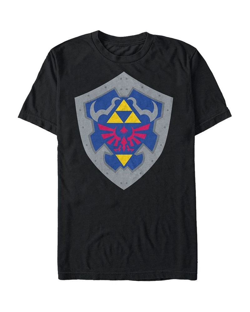 Nintendo Men's The Legend of Zelda Simple Shield Short Sleeve T-Shirt Black $17.84 T-Shirts