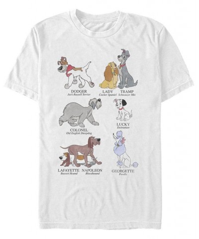 Men's Dog Breeds Short Sleeve Crew T-shirt White $19.59 T-Shirts