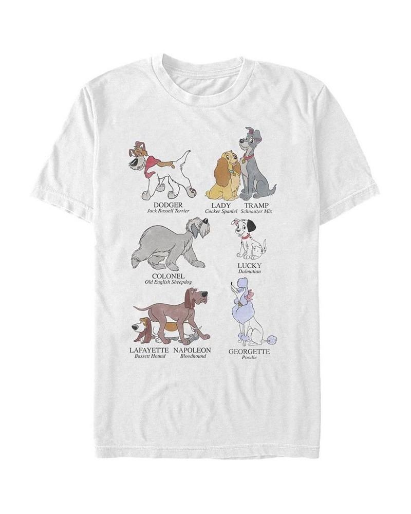 Men's Dog Breeds Short Sleeve Crew T-shirt White $19.59 T-Shirts