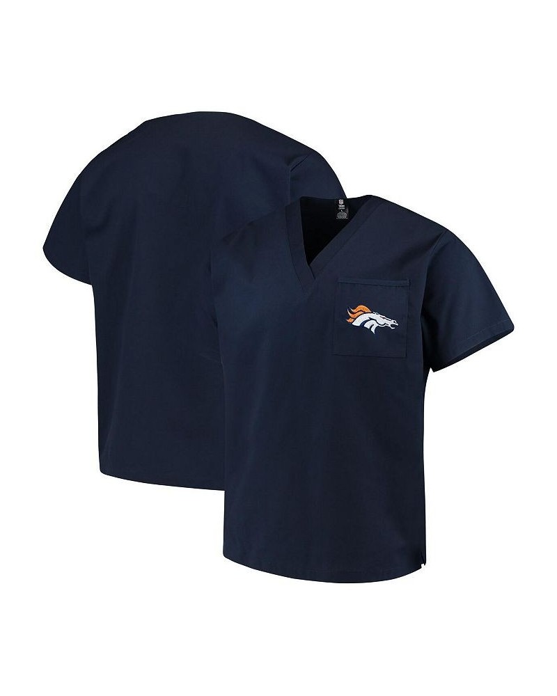 Men's Navy Denver Broncos Scrub Top $20.70 Tops