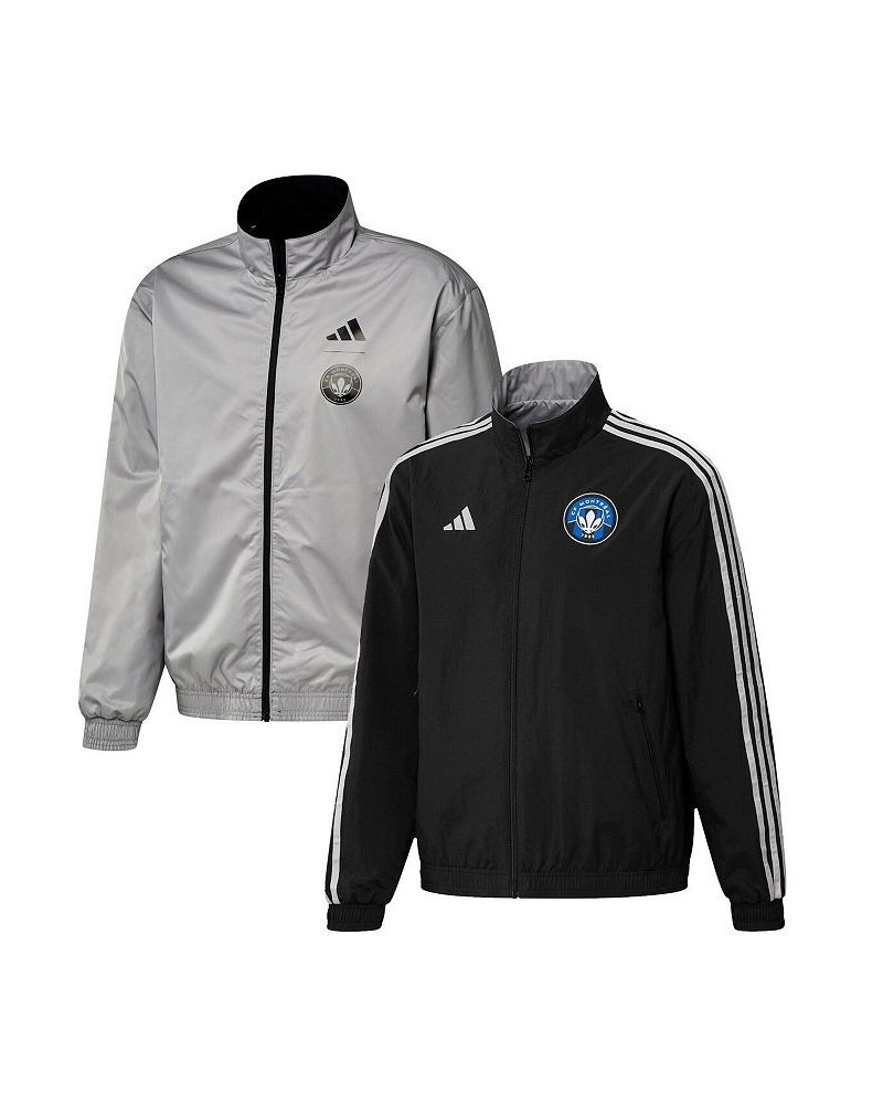 Men's Black and Gray CF Montreal 2023 On-Field Anthem Full-Zip Reversible Team Jacket $55.20 Jackets