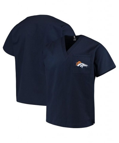 Men's Navy Denver Broncos Scrub Top $20.70 Tops