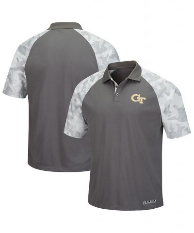 Men's Gray, Camo Georgia Tech Yellow Jackets OHT Military-Inspired Appreciation Raglan Zoomie Polo Shirt $21.15 Polo Shirts