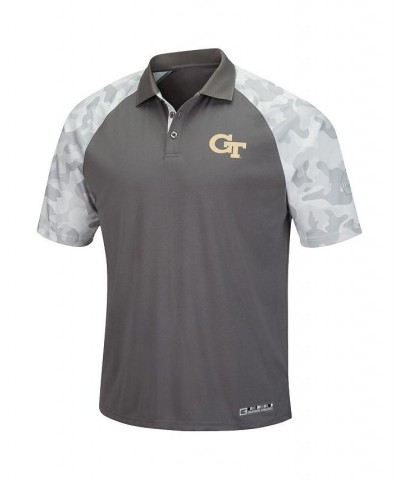 Men's Gray, Camo Georgia Tech Yellow Jackets OHT Military-Inspired Appreciation Raglan Zoomie Polo Shirt $21.15 Polo Shirts