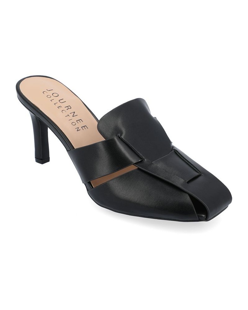 Women's Tristin Slip-on Heels Black $47.50 Shoes