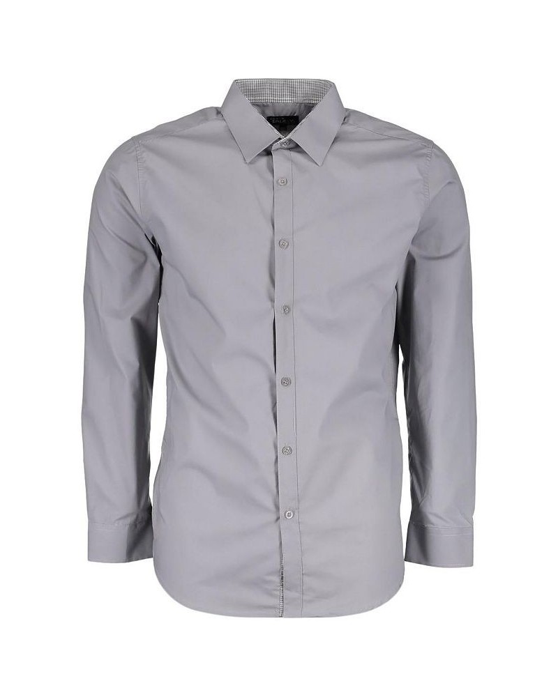 Mens Long Sleeve Solid Slim Fit Dress Shirts PD04 $15.20 Shirts