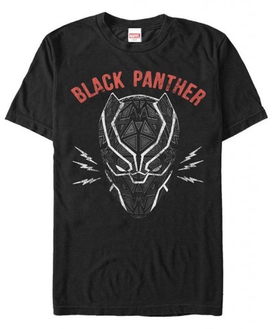 Marvel Men's Black Panther Mask Short Sleeve T-Shirt Black $14.70 T-Shirts