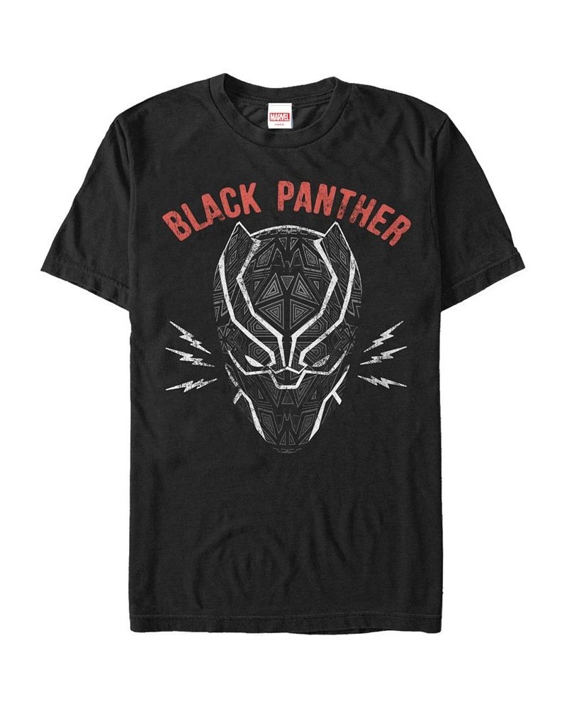 Marvel Men's Black Panther Mask Short Sleeve T-Shirt Black $14.70 T-Shirts