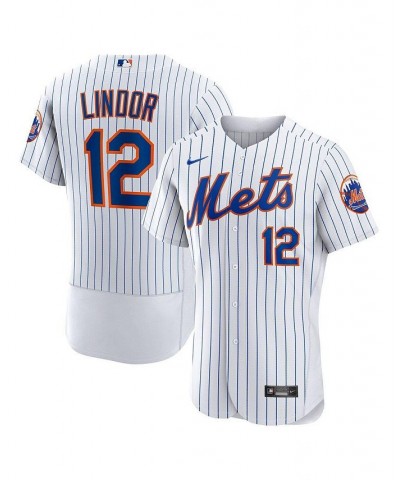 Men's Francisco Lindor White New York Mets Home Authentic Player Jersey $139.50 Jersey