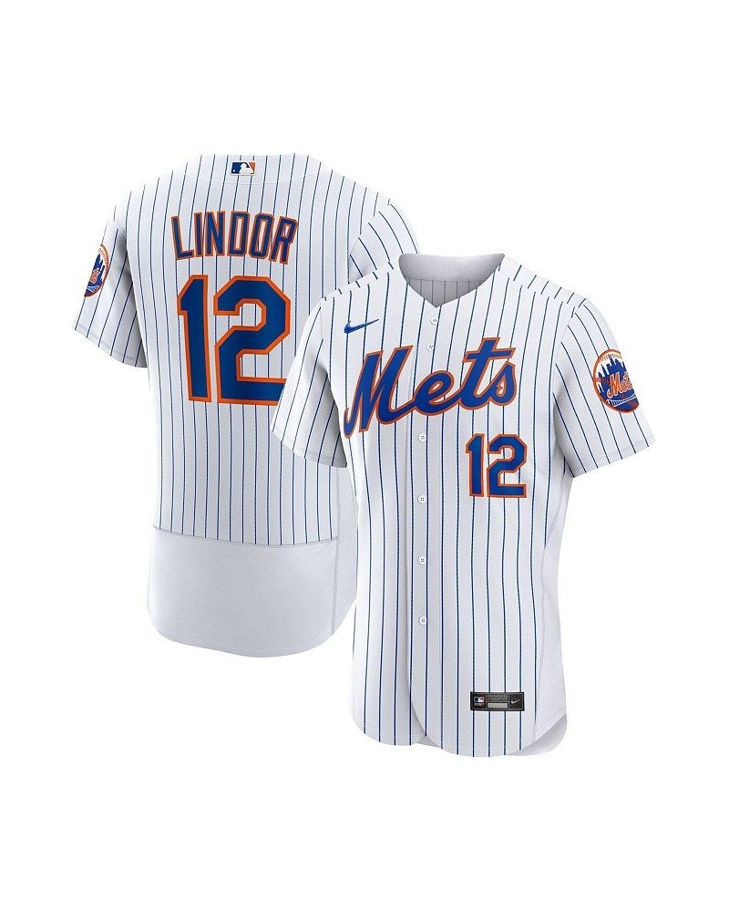 Men's Francisco Lindor White New York Mets Home Authentic Player Jersey $139.50 Jersey