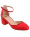 Women's Edna Ankle Strap Heels Red $50.99 Shoes