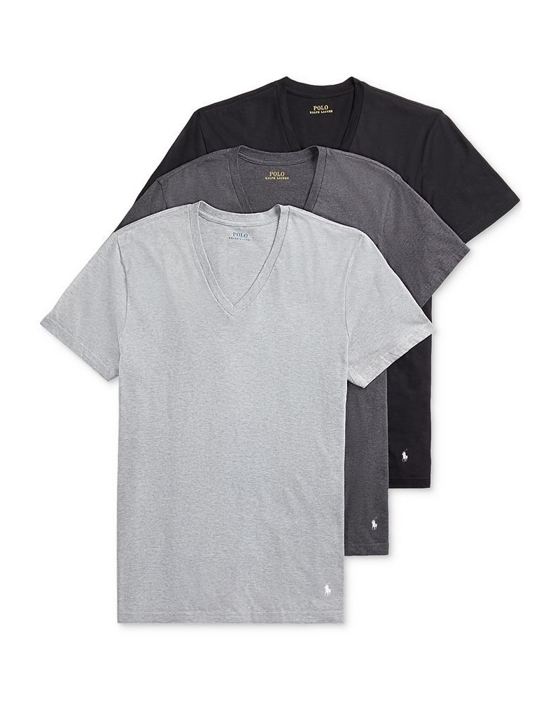 Men's 3-Pk. Slim-Fit Stretch V-Neck Undershirts Multi $30.25 Undershirt