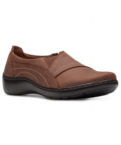 Women's Cora Edge Slip On Flats Brown $43.00 Shoes