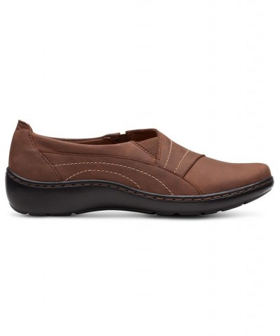 Women's Cora Edge Slip On Flats Brown $43.00 Shoes