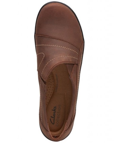 Women's Cora Edge Slip On Flats Brown $43.00 Shoes