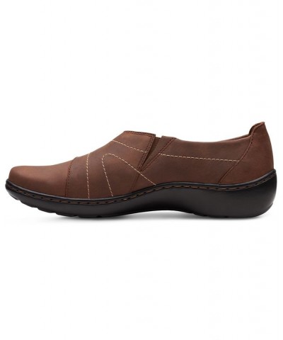 Women's Cora Edge Slip On Flats Brown $43.00 Shoes