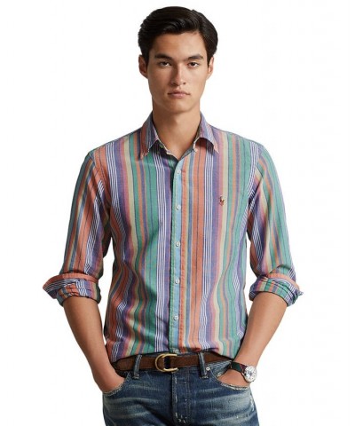 Men's Classic-Fit Striped Oxford Shirt Multi $49.95 Shirts