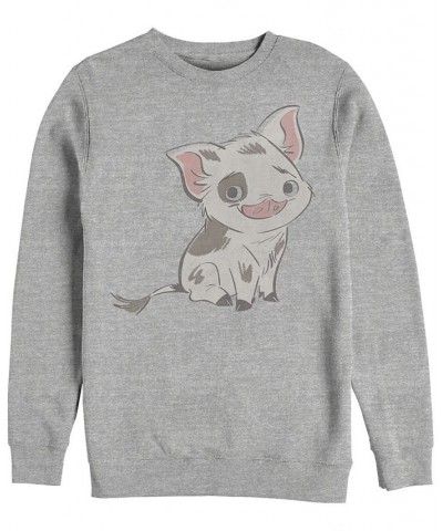 Disney Men's Moana Pua Drawn Smile, Crewneck Fleece Gray $28.04 Sweatshirt