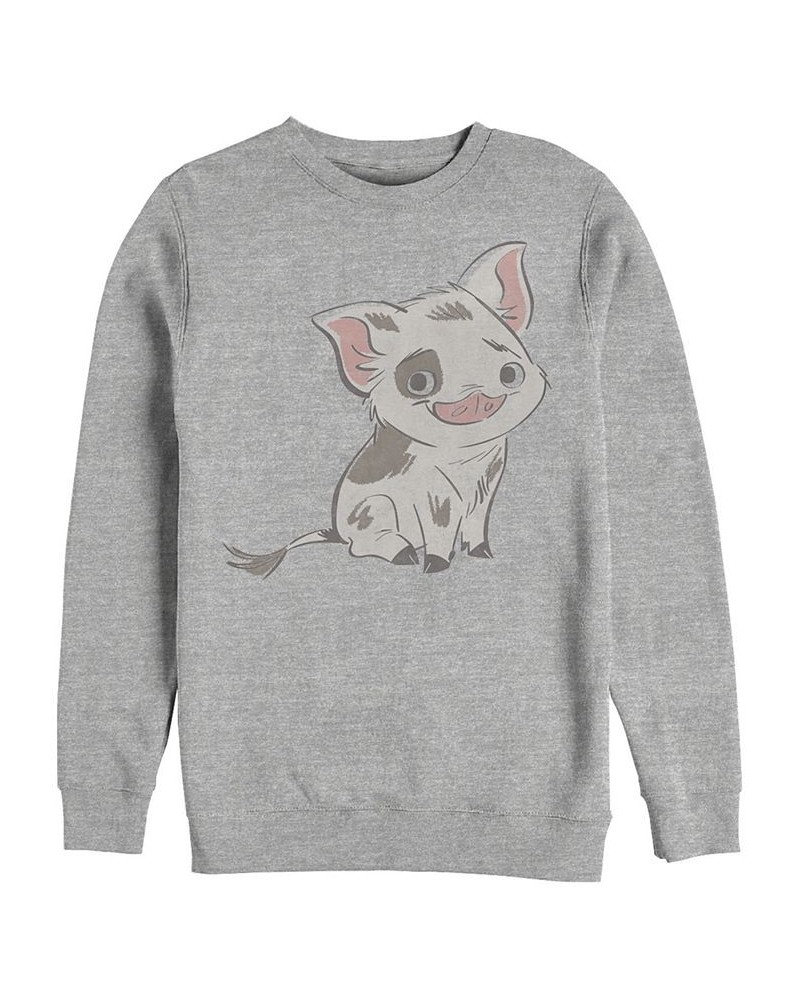 Disney Men's Moana Pua Drawn Smile, Crewneck Fleece Gray $28.04 Sweatshirt