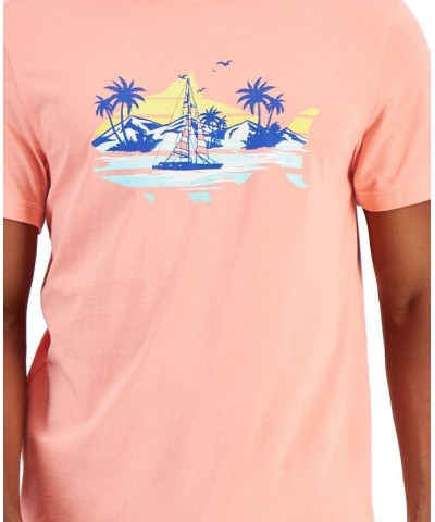 Men's Smooth Yacht Graphic T-Shirt Pink $11.00 T-Shirts