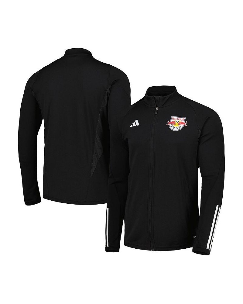 Men's Black New York Red Bulls 2023 On-Field AEROREADY Full-Zip Training Top $45.89 Jackets