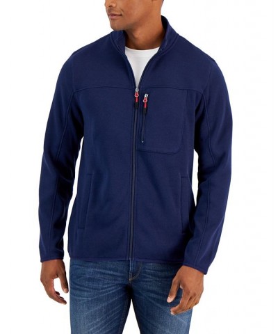 Men's Full-Zip Fleece Sweater Blue $17.12 Sweaters