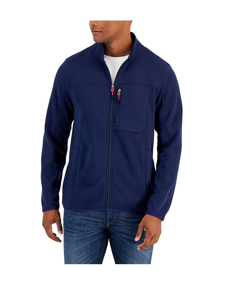 Men's Full-Zip Fleece Sweater Blue $17.12 Sweaters