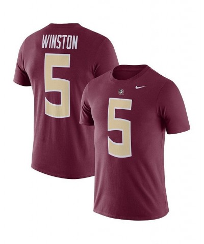 Men's Jameis Winston Garnet Florida State Seminoles Football Name & Number Performance T-shirt $18.00 T-Shirts