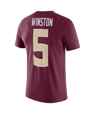 Men's Jameis Winston Garnet Florida State Seminoles Football Name & Number Performance T-shirt $18.00 T-Shirts