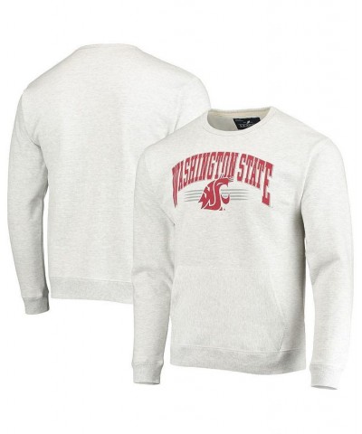 Men's Heathered Gray Washington State Cougars Upperclassman Pocket Pullover Sweatshirt $36.75 Sweatshirt