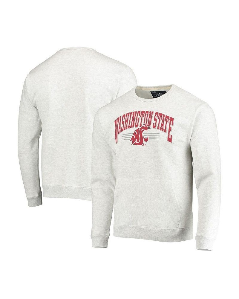 Men's Heathered Gray Washington State Cougars Upperclassman Pocket Pullover Sweatshirt $36.75 Sweatshirt