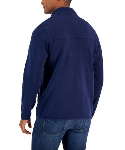 Men's Full-Zip Fleece Sweater Blue $17.12 Sweaters