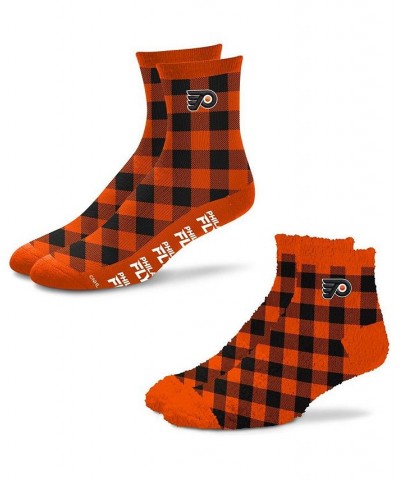 Men's and Women's Philadelphia Flyers 2-Pack His & Hers Cozy Ankle Socks $14.55 Socks