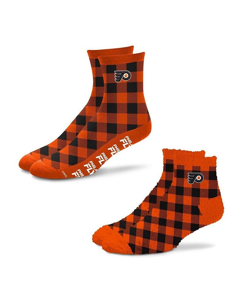 Men's and Women's Philadelphia Flyers 2-Pack His & Hers Cozy Ankle Socks $14.55 Socks