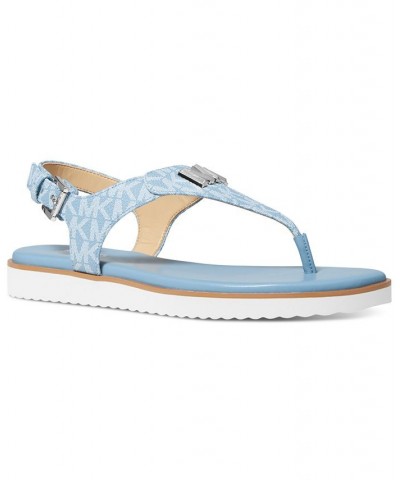 Women's Jilly Flat Sandals Blue $43.56 Shoes