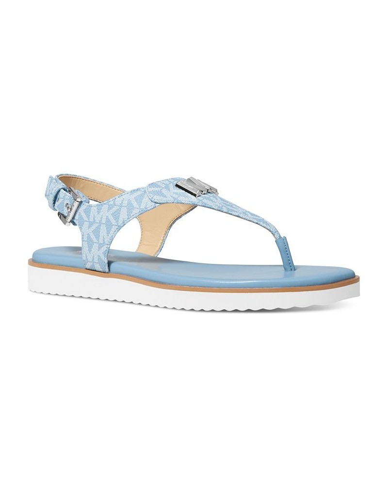 Women's Jilly Flat Sandals Blue $43.56 Shoes