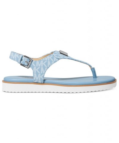 Women's Jilly Flat Sandals Blue $43.56 Shoes