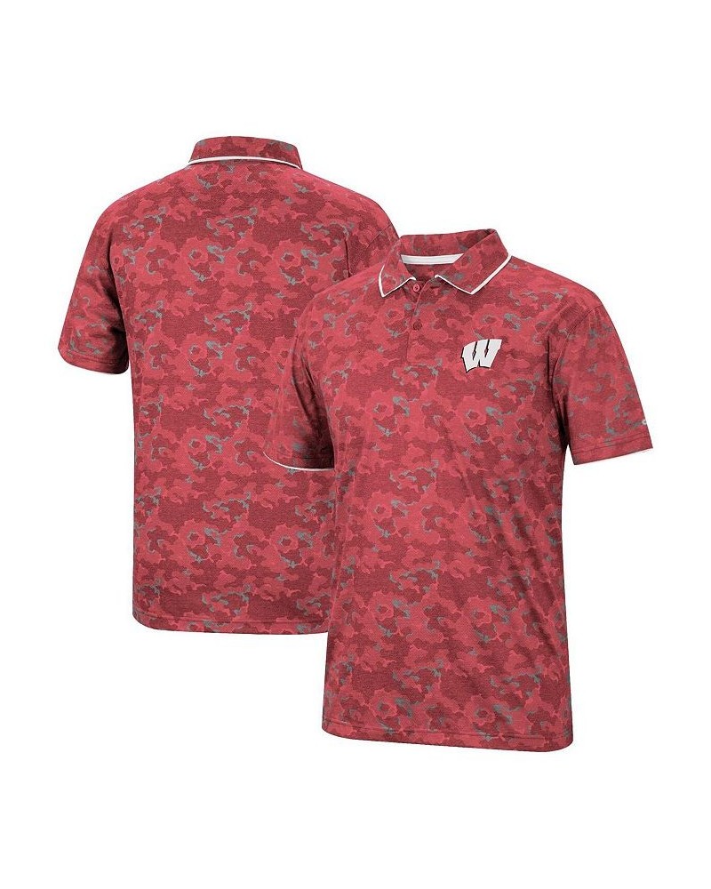 Men's Red Wisconsin Badgers Speedman Polo Shirt $31.89 Polo Shirts