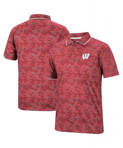 Men's Red Wisconsin Badgers Speedman Polo Shirt $31.89 Polo Shirts